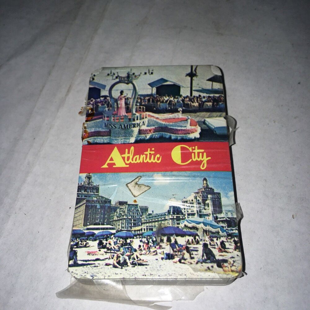 Atlantic City playing cards one opened Unused Set Of cards